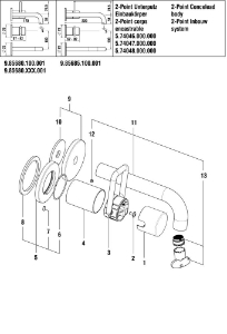 Bild von LAUFEN - GRIFF MIT FÜHRUNG TWIN L74.5 d42 F462, Art.Nr. :WI9156235462001