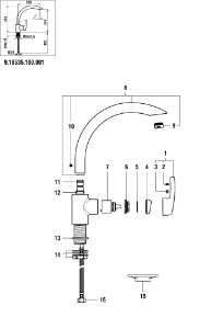 Bild von LAUFEN - HEBEL SURF 35MM KÜCHEN LAUFEN CHRO, Art.Nr. :WI9157744100600