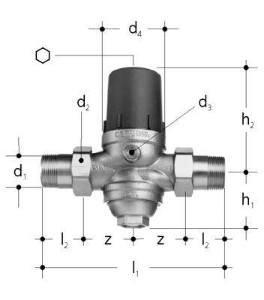 Bild von JRGURED Druckminderer Rotguss, Anmerkung , DN 65, GN 2 1∕2, Zoll 2 1∕2, Art.Nr. :1320.720