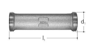 Picture of Zwischenstück Rotguss, d1 3∕4, DN 15, Art.Nr. :5451.100