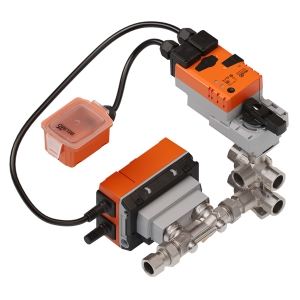 Bild von Belimo Elektr. 6-Weg-PI-RKH EPIV, AC/DC 24 V, BACnet MS/TP, Modbus RTU, MP-Bus, 2...10 V, DN 15, Innengewinde, Rp 1/2", PN 16, ps 1600 kPa, V'nom 1500 l/h, Mediumstemperatur 6...80°C [43...176°F], mit Kondensationsschalter, Kabellänge 2 m, Art.Nr. :EP015R6+BAC-HH1