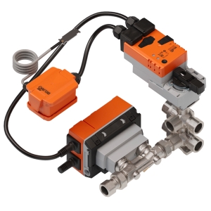 Picture of Belimo Elektr. 6-Weg-PI-RKH EPIV, AC/DC 24 V, BACnet MS/TP, Modbus RTU, MP-Bus, 2...10 V, DN 25, Innengewinde, Rp 1", PN 16, ps 1600 kPa, V'nom 3500 l/h, Mediumstemperatur 6...80°C [43...176°F], mit Anlegesensor Feuchte, Kabellänge 2 + 2 m, Art.Nr. :EP025R6+BAC-HHM