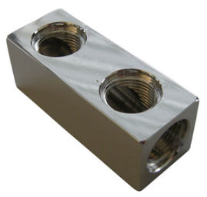 Picture of TKM Brücken TKM, mit Achsmass, passend mit Einschraubnippel Euro B / TP4000, mit seitlichem Anschluss, Achsmass 35 mm, Anschluss Innengewinde 3/8 ", Art.Nr. :10346343