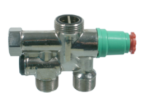 Picture of TKM Einrohrventile TKM M68 RA 46 F/SF Messing vernickelt, Ausführung 50 %, mit Ringregulierung, Anschluss unten, Abmessung: M18, Typ: M68 RA 46 SF, Art.Nr. :10269238