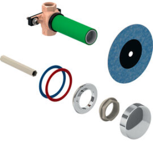 Picture of Geberit Unterputzabsperrventil JRG LegioStop® mit Befestigung: Rp1/2" glanzverchromt, Art.Nr. :602.012.21.2