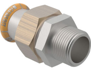 Picture of Geberit Mapress Therm Übergangsverschraubung mit Aussengewinde: d=18mm, R=1/2", Art.Nr. :45332