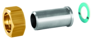 Bild von Honeywell Resideo - Anschlussverschraubung ASV-CS mit Schweisstülle 20 mm, G 1, flach dichtend, Art.Nr.: ASV-CS-20-W-F2