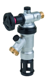 Bild von Honeywell Resideo - Systemtrenner BA, mit Absperreinheit, bleifrei, verchromt, Eingang R 1/2", Ausgang G 1", Art.Nr.: BA295D-1/2LFASC