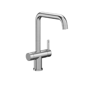 Bild von KWC - ENIA E Küche Schwenkauslauf A225, Seitenbedient, Edelstahl flex-PEX 3/8", mit Filteranlage, Art.Nr. : 10.591.602.700FL