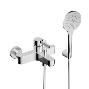 Bild von KWC - BEVO Bad fest A175 chromeline, AD153 mit Brausegarnitur und Halter, Art.Nr. : 20.422.853.000