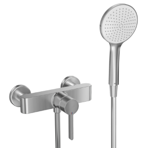 Bild von KWC - BEVO Dusche AD153, brushed steel, mit Brausegarnitur Eco Version, Art.Nr. : 21.422.850.177