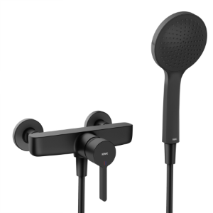 Bild von KWC - FIT Dusche AD153 matt black, mit Brausegarnitur, Art.Nr. : 21.542.010.176