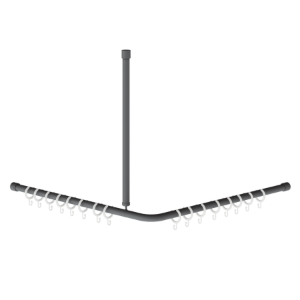 Bild von KWC MEDCARE - MEDC0014, Vorhangstange, Gesamttiefe:832 mm, Gesamthöhe:680 mm, Rückenlehne:nein, Material:Edelstahl, Art.Nr. : 3600003784