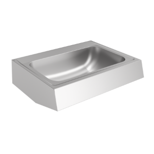 Bild von KWC ANIMA - CM700N, Reihenwaschtisch, Reihenwaschtisch, für Wandmontage, Chromnickelstahl, Oberfläche seidenmatt, Materialstärke 1,0 mm, mit einem fugenlos eingeschweißten Becken, rechteckige Waschtischform, mit Armaturenbank 95 mm (T), Art.Nr. : 3600005551